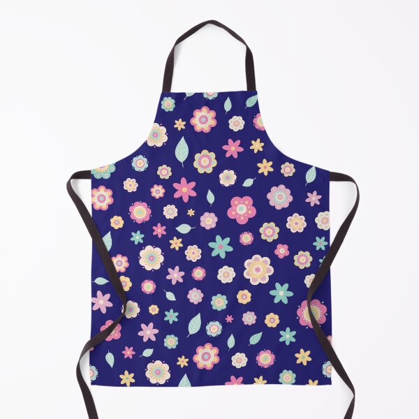 Item preview, Cute Flowers - Floral graphic - Spring Aesthetic flowers pattern - Dark Blue designed and sold by PattyTheGecko.