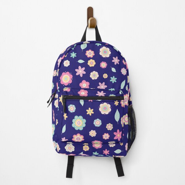Item preview, Cute Flowers - Floral graphic - Spring Aesthetic flowers pattern - Dark Blue designed and sold by PattyTheGecko.