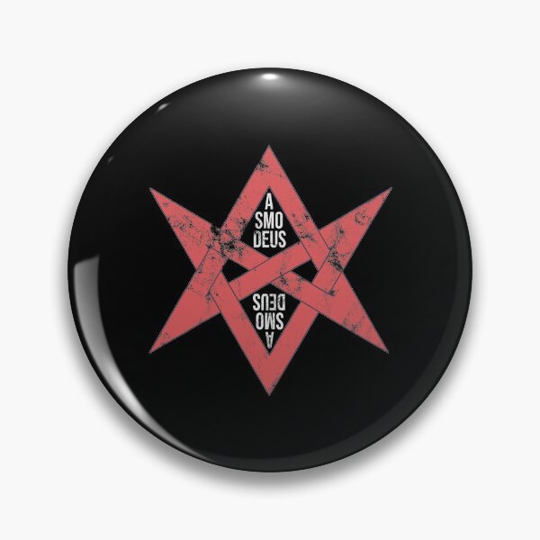 Item preview, Distressed Asmodeus Text - Horned Symbol - Sinful Occult designed and sold by DeWinnes.