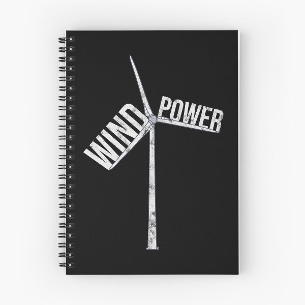Item preview, Distressed Wind Power Text - Wind Turbine - Mechanical designed and sold by DeWinnes.