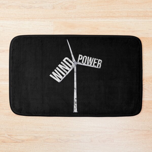 Item preview, Distressed Wind Power Text - Wind Turbine - Mechanical designed and sold by DeWinnes.