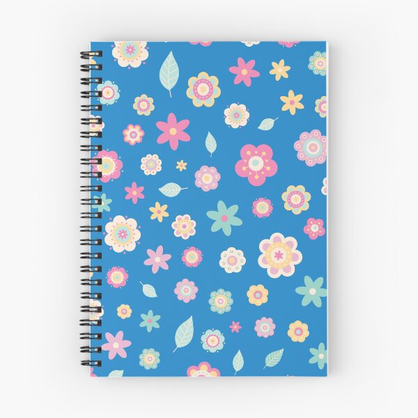 Item preview, Cute Flowers - Floral graphic - Spring Aesthetic flowers pattern - Blue designed and sold by PattyTheGecko.