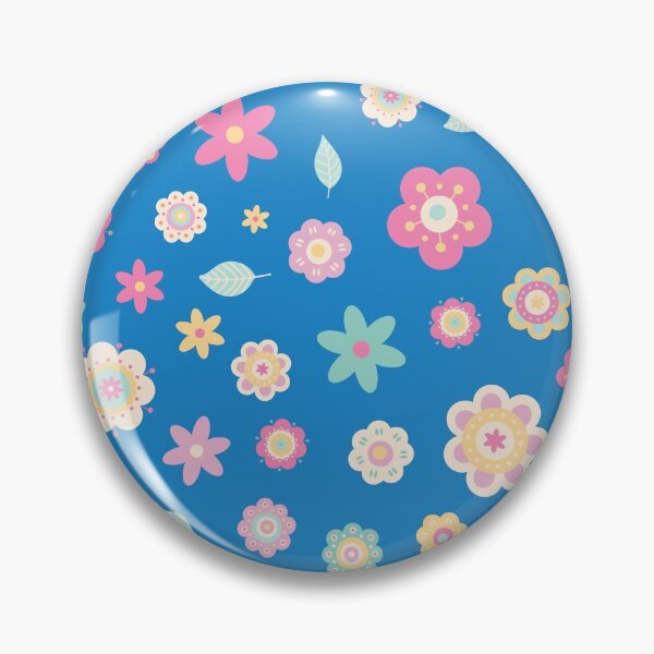 Item preview, Cute Flowers - Floral graphic - Spring Aesthetic flowers pattern - Blue designed and sold by PattyTheGecko.
