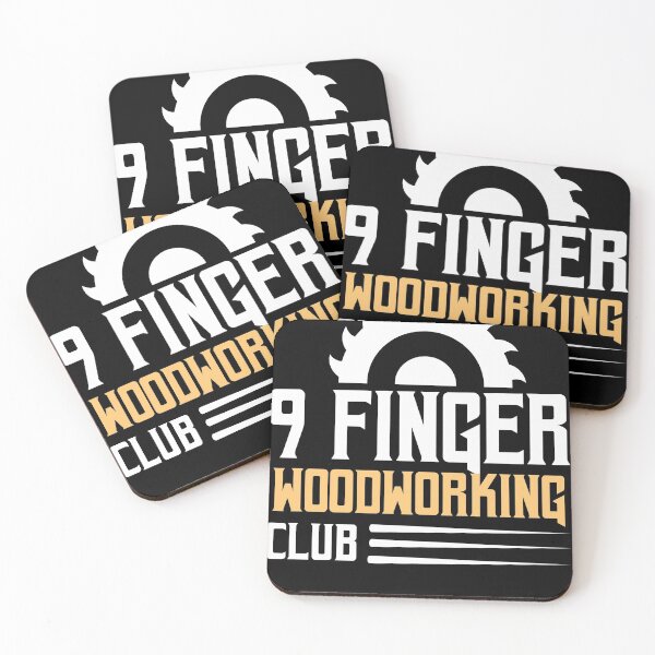 Item preview, 9 finger Woodworking club funny shirt motif designed and sold by Grinover.