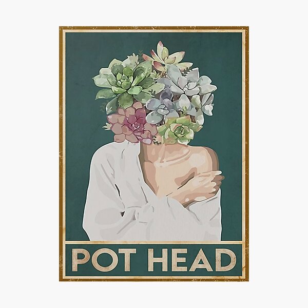 girls pot head white Photographic Print