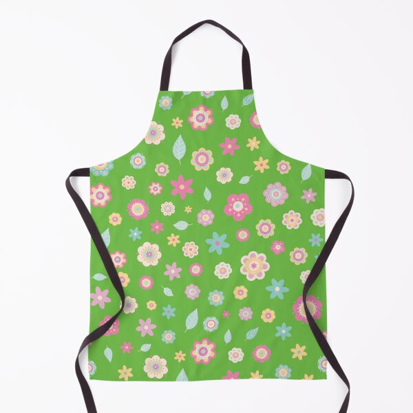 Item preview, Cute Flowers - Floral graphic - Spring Aesthetic flowers pattern - Vivid Green designed and sold by PattyTheGecko.