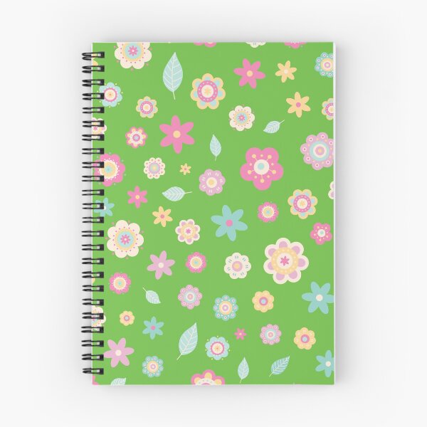 Item preview, Cute Flowers - Floral graphic - Spring Aesthetic flowers pattern - Vivid Green designed and sold by PattyTheGecko.
