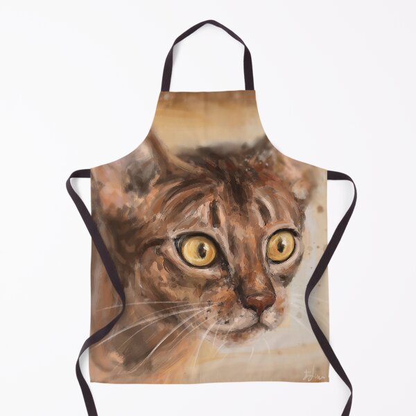 Item preview, Contemporary Painting of an orange Cat with Yellow Eyes designed and sold by ibadishi.