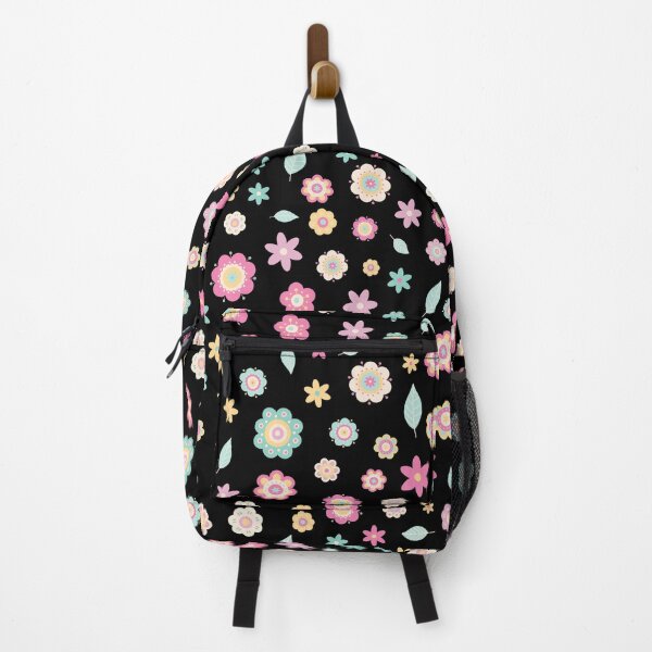 Item preview, Cute Flowers - Floral graphic - Spring Aesthetic flowers pattern - Black designed and sold by PattyTheGecko.