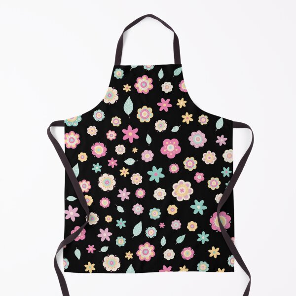 Item preview, Cute Flowers - Floral graphic - Spring Aesthetic flowers pattern - Black designed and sold by PattyTheGecko.