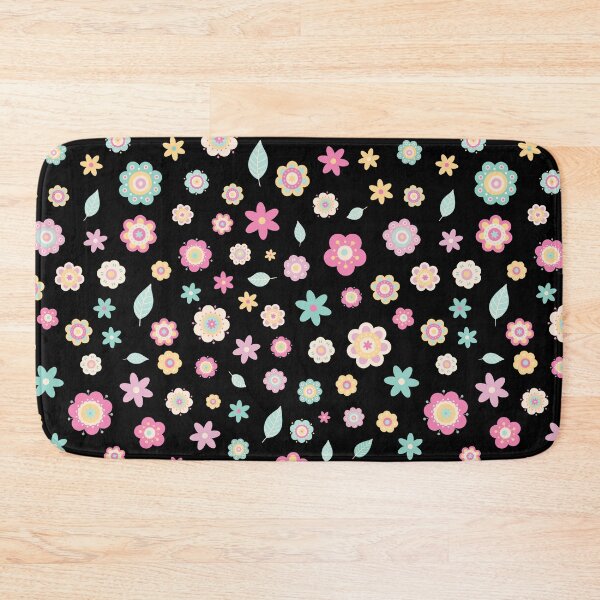 Item preview, Cute Flowers - Floral graphic - Spring Aesthetic flowers pattern - Black designed and sold by PattyTheGecko.