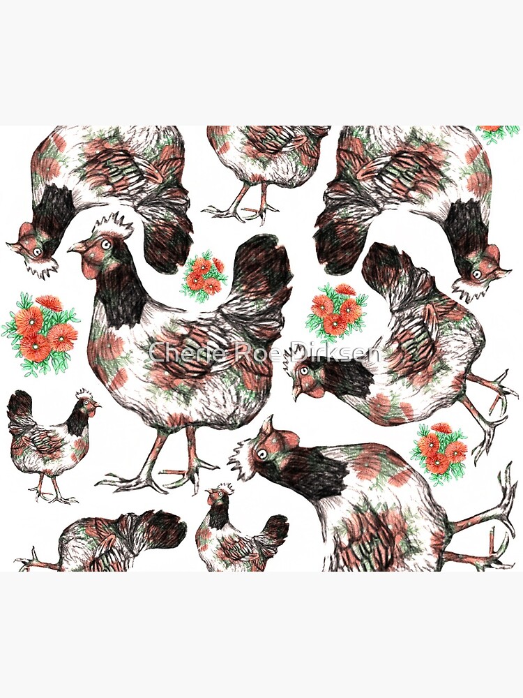 Chicken and Vygies Pattern by cheriedirksen