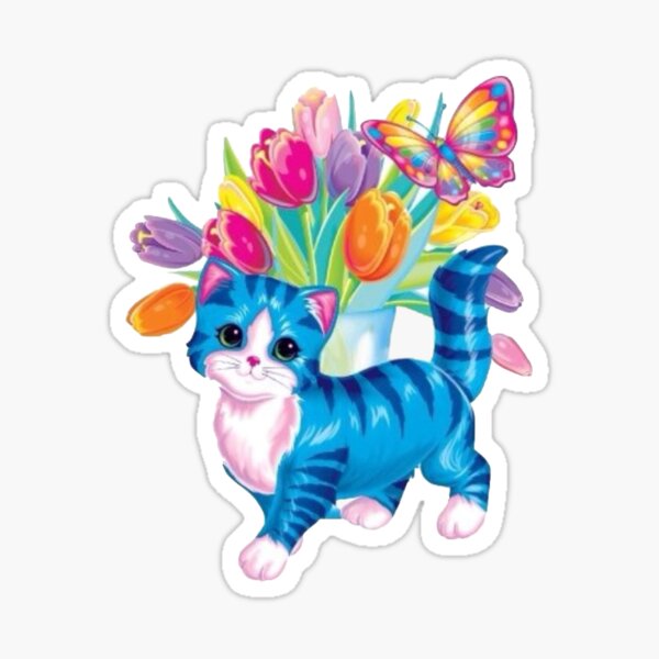 Lisa Frank Cute Cat Sticker