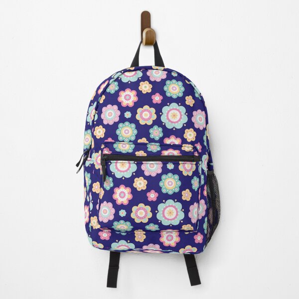Item preview, Cute Flowers - Floral graphic - Spring Aesthetic flowers pattern - Dark Blue designed and sold by PattyTheGecko.