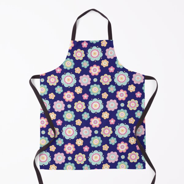 Item preview, Cute Flowers - Floral graphic - Spring Aesthetic flowers pattern - Dark Blue designed and sold by PattyTheGecko.