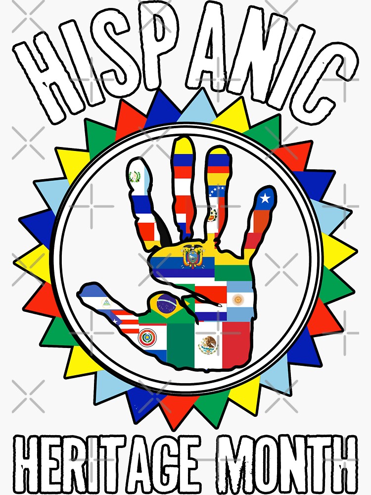 "Hispanic Heritage Month All Countries" Sticker for Sale by