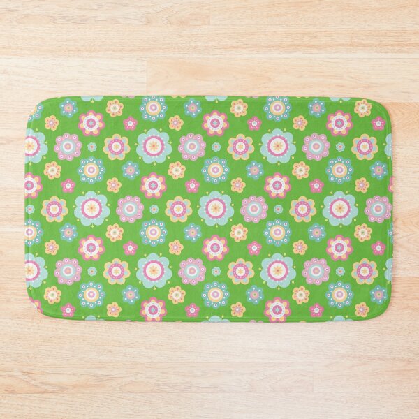 Item preview, Cute Flowers - Floral graphic - Spring Aesthetic flowers pattern - Vivid Green designed and sold by PattyTheGecko.