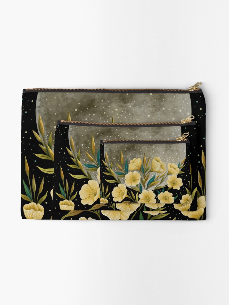 Alternate view of Greeting the Moon - Evening Primrose Zipper Pouch