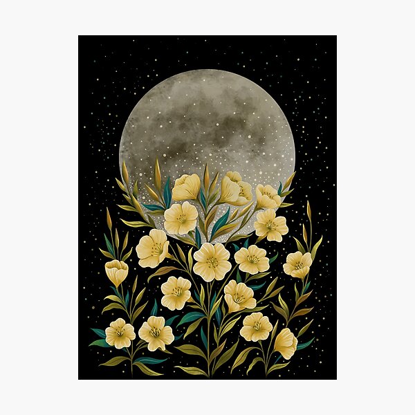 Item preview, Greeting the Moon - Evening Primrose designed and sold by episodicDrawing.