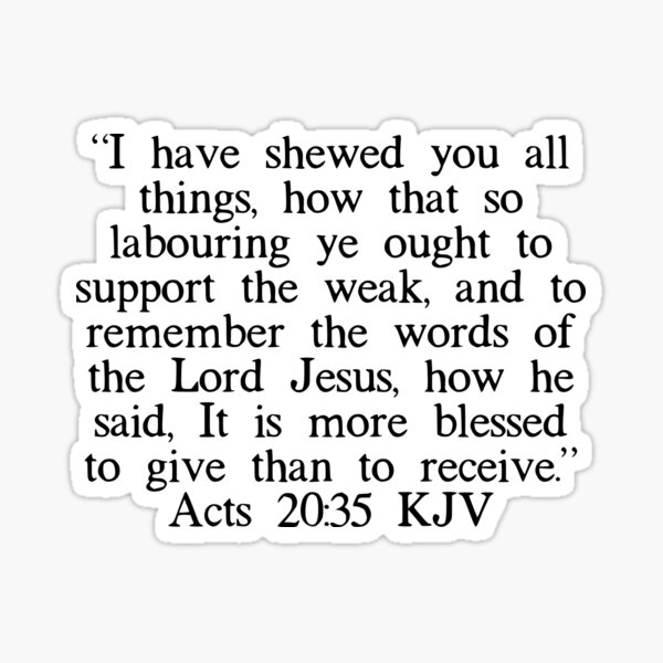 Acts 2035 Kjv Sticker For Sale By Ibmclothing Redbubble