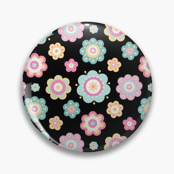 Item preview, Cute Flowers - Floral graphic - Spring Aesthetic flowers pattern - Black designed and sold by PattyTheGecko.