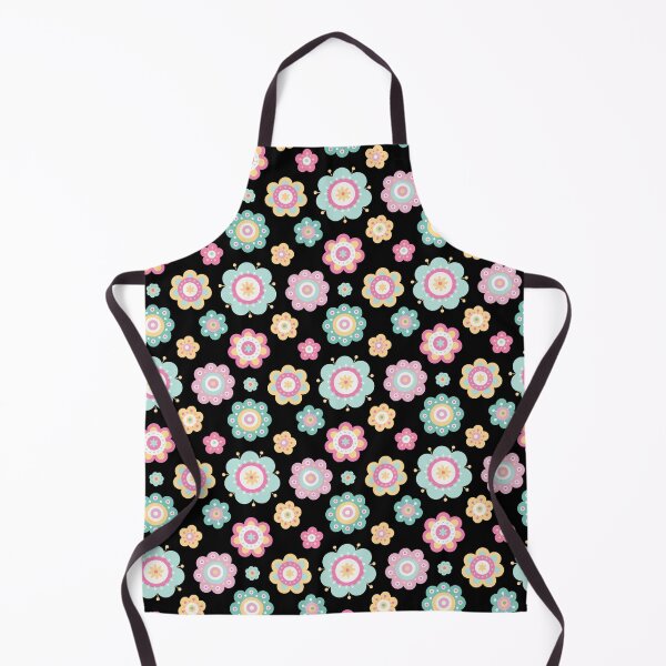 Item preview, Cute Flowers - Floral graphic - Spring Aesthetic flowers pattern - Black designed and sold by PattyTheGecko.
