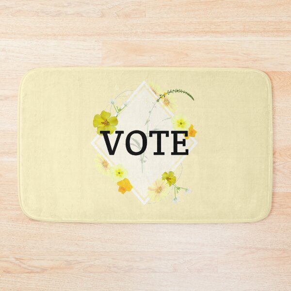 Item preview, VOTE Yellow Flower Unique Floral Vote Artwork     designed and sold by CreatedbyJR.