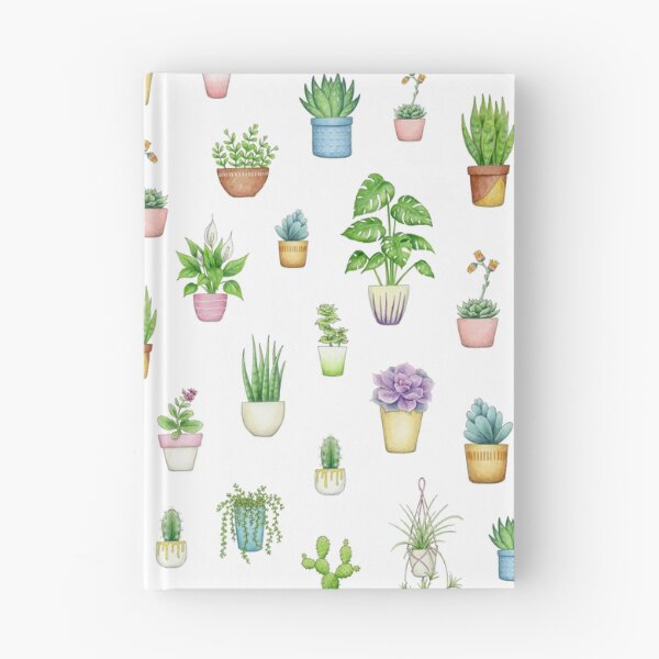 Item preview, Succulents and Houseplants on white - repeat pattern designed and sold by HazelFisher.