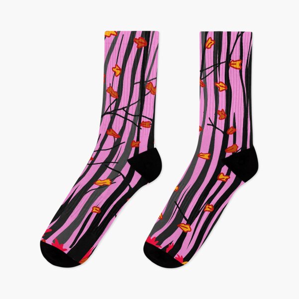 Item preview, Fall mountain trees in pink designed and sold by HibouMagique.