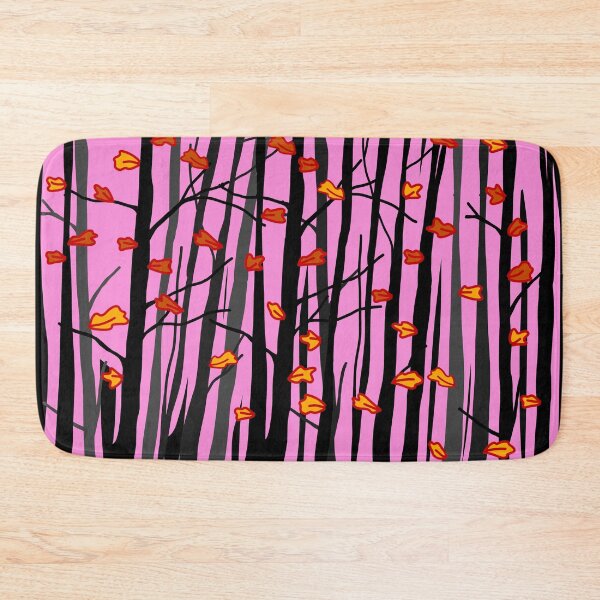 Item preview, Fall mountain trees in pink designed and sold by HibouMagique.