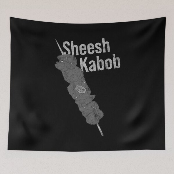 Item preview, Distressed Kebab - B&W Sheesh Kabob - Meat Lover designed and sold by DeWinnes.