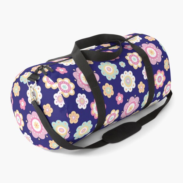 Item preview, Pastel Flowers Pattern - Floral Pattern - Floral graphic - Botanical Design & Pattern - Dark Blue designed and sold by PattyTheGecko.