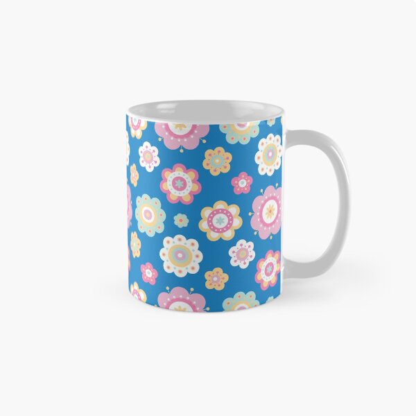 Item preview, Pastel Flowers Pattern - Floral Pattern - Floral graphic - Botanical Design & Pattern - Blue designed and sold by PattyTheGecko.