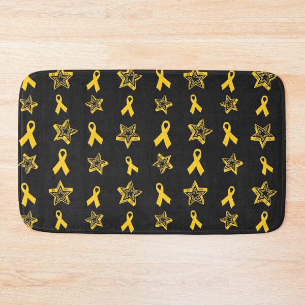Item preview, Childhood Cancer Awareness - yellow ribbon - gold ribbon - stars - black background designed and sold by rianfee.