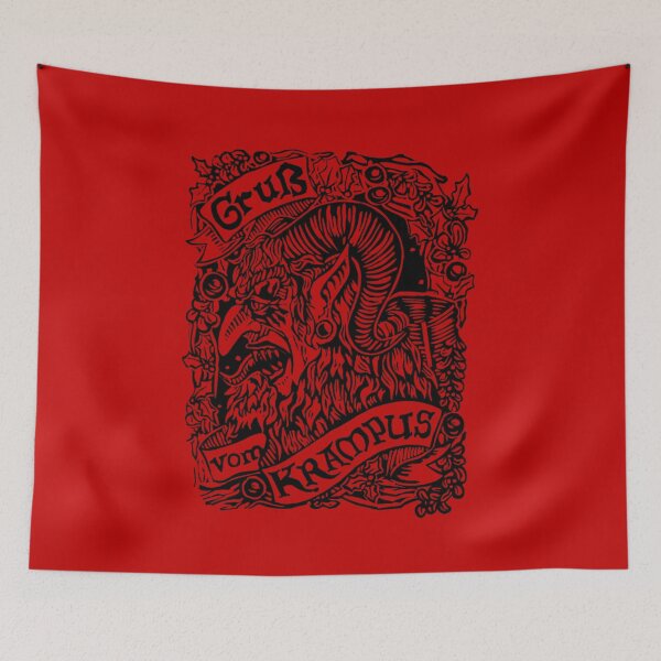 Item preview, Gruss Vom Krampus in Red designed and sold by GurdyBird.