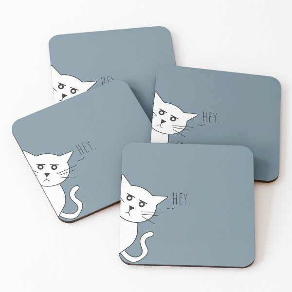 Item preview, Cat saying "hey" designed and sold by whatthepuck-.