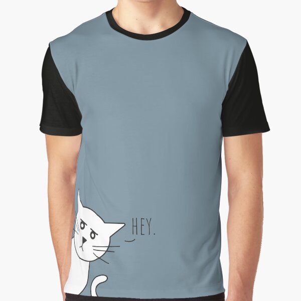Item preview, Cat saying "hey" designed and sold by whatthepuck-.