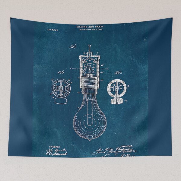 Item preview, Blueprint Light Bulb Patent designed and sold by JoolyA.