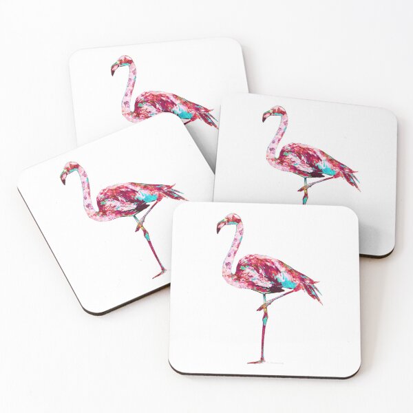 Item preview, Arte de playa de flamencos tropicales Obra de arte playero de Sharon Cummings designed and sold by Sharon Cummings Art.