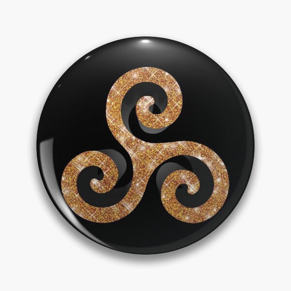 Item preview, Gold and black glitter triskel ornament designed and sold by joshuayule.