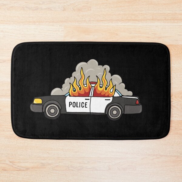 Item preview, Burning cop car designed and sold by ValentinaHramov.