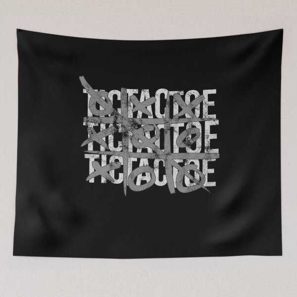 Item preview, Distressed Tic Tac Toe Text - B&W X and O - Board Game designed and sold by DeWinnes.