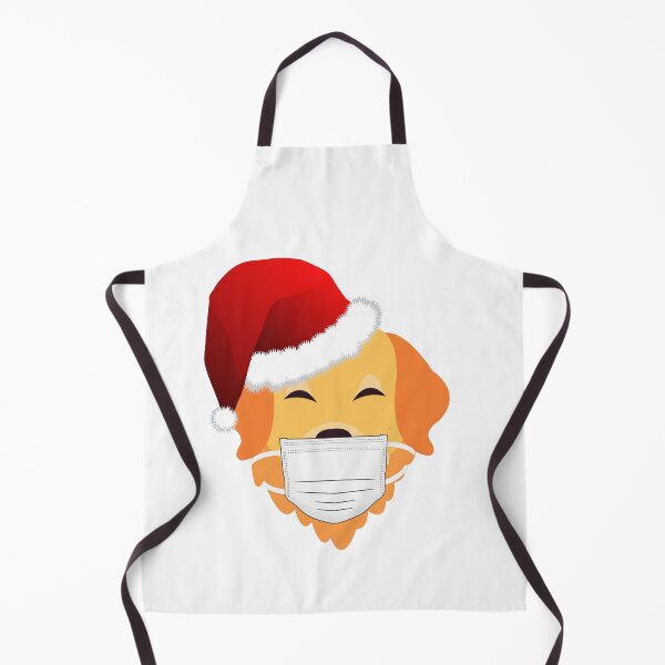 Item preview, Cute Dog Wearing Face Mask and Santa's Hat designed and sold by Rhu Creations.