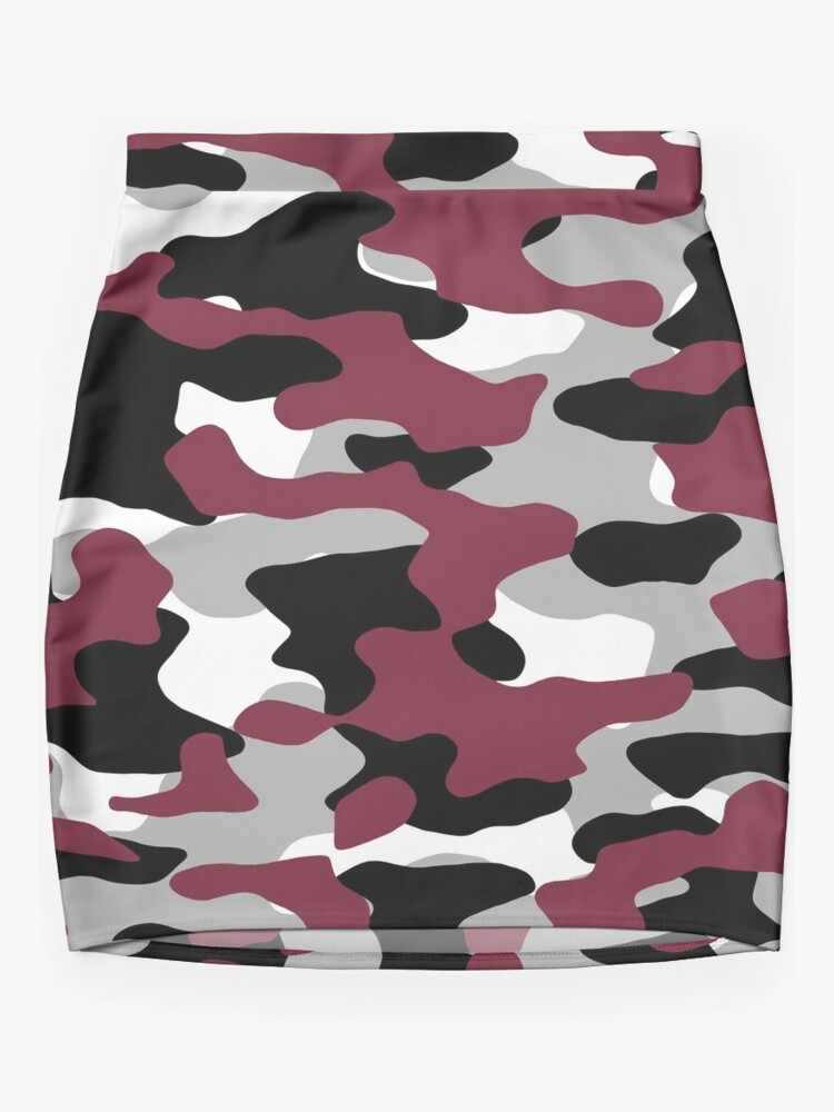 Burgundy, Black, White and Gray Camo Leggings for Sale by Cato99