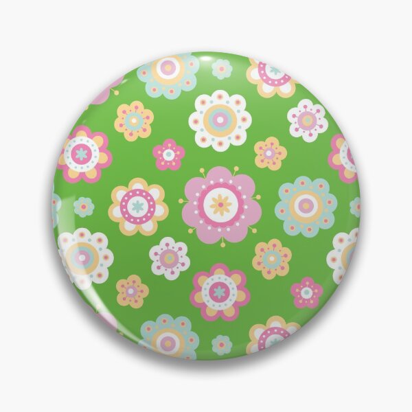 Item preview, Pastel Flowers Pattern - Floral Pattern - Floral graphic - Botanical Design & Pattern - Vivid Green designed and sold by PattyTheGecko.