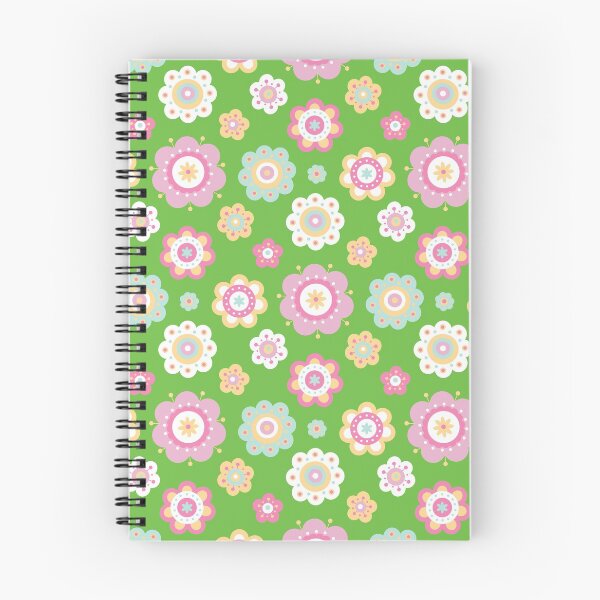 Item preview, Pastel Flowers Pattern - Floral Pattern - Floral graphic - Botanical Design & Pattern - Vivid Green designed and sold by PattyTheGecko.