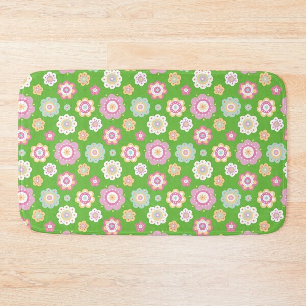 Item preview, Pastel Flowers Pattern - Floral Pattern - Floral graphic - Botanical Design & Pattern - Vivid Green designed and sold by PattyTheGecko.