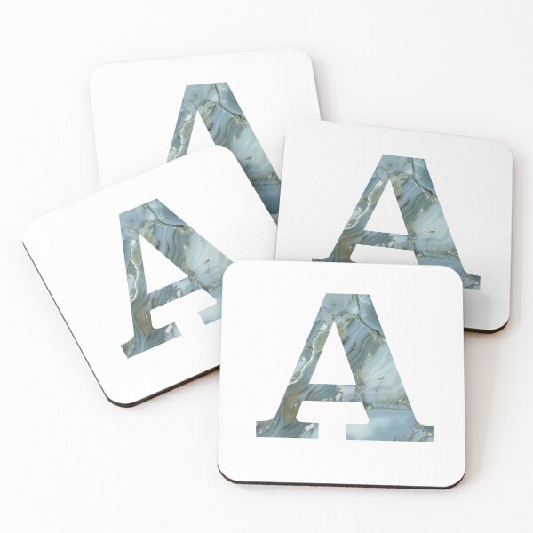 Item preview, Blue Granite Stone Monogram Letter A designed and sold by avion-en-papier.