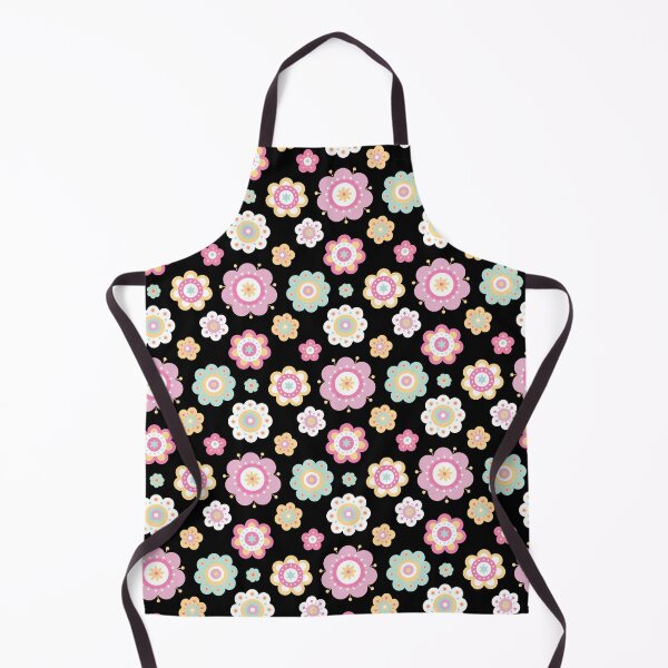 Item preview, Pastel Flowers Pattern - Floral Pattern - Floral graphic - Botanical Design & Pattern - Black designed and sold by PattyTheGecko.