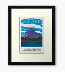 Earth Travel Poster Framed Print